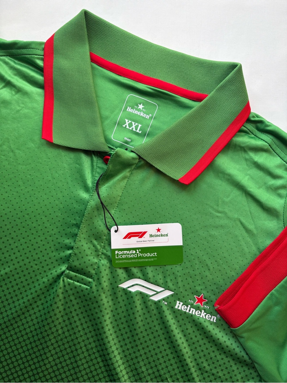 NWT Heineken x Formula 1 F1 Racing Green Performance Polo Shirt Men's Size XXL